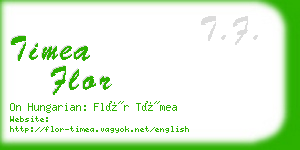 timea flor business card